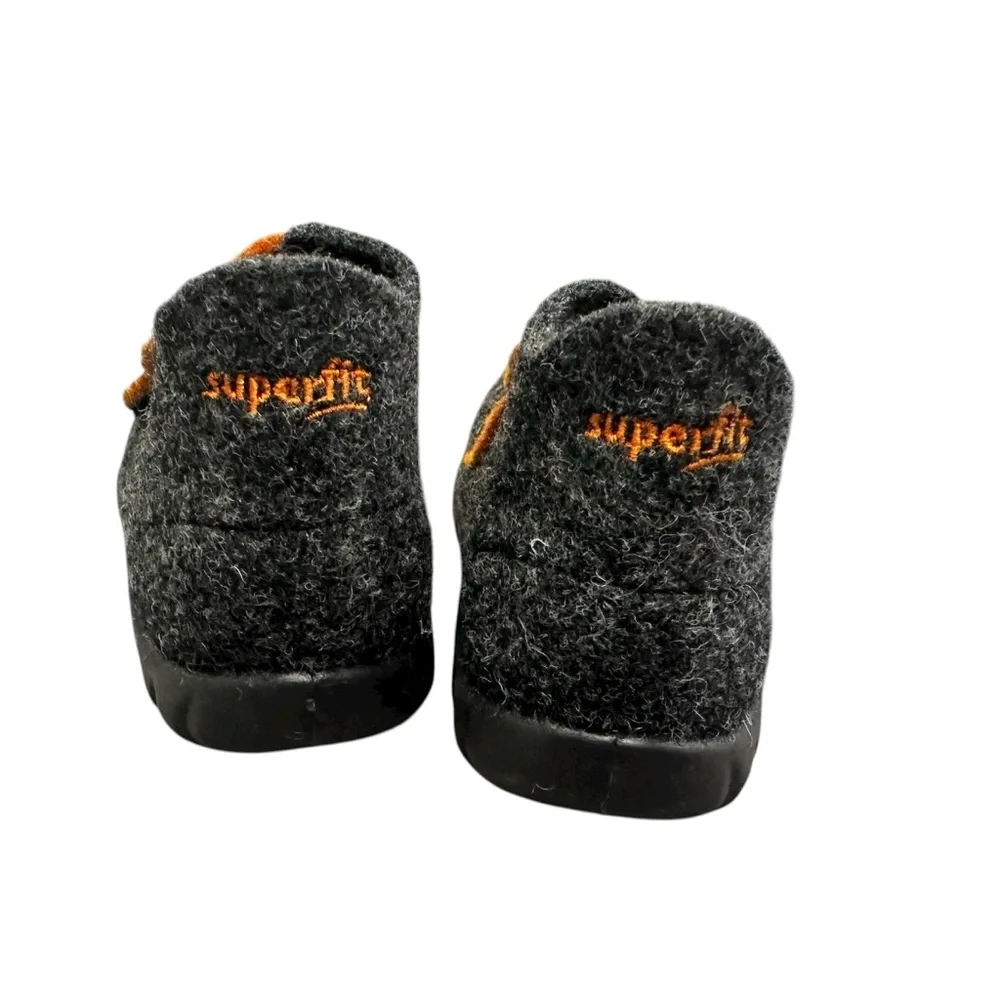 Superfit‎ Happy Fox Dark Grey Felt Slippers Velcro Size EU 19 US 6-12 months